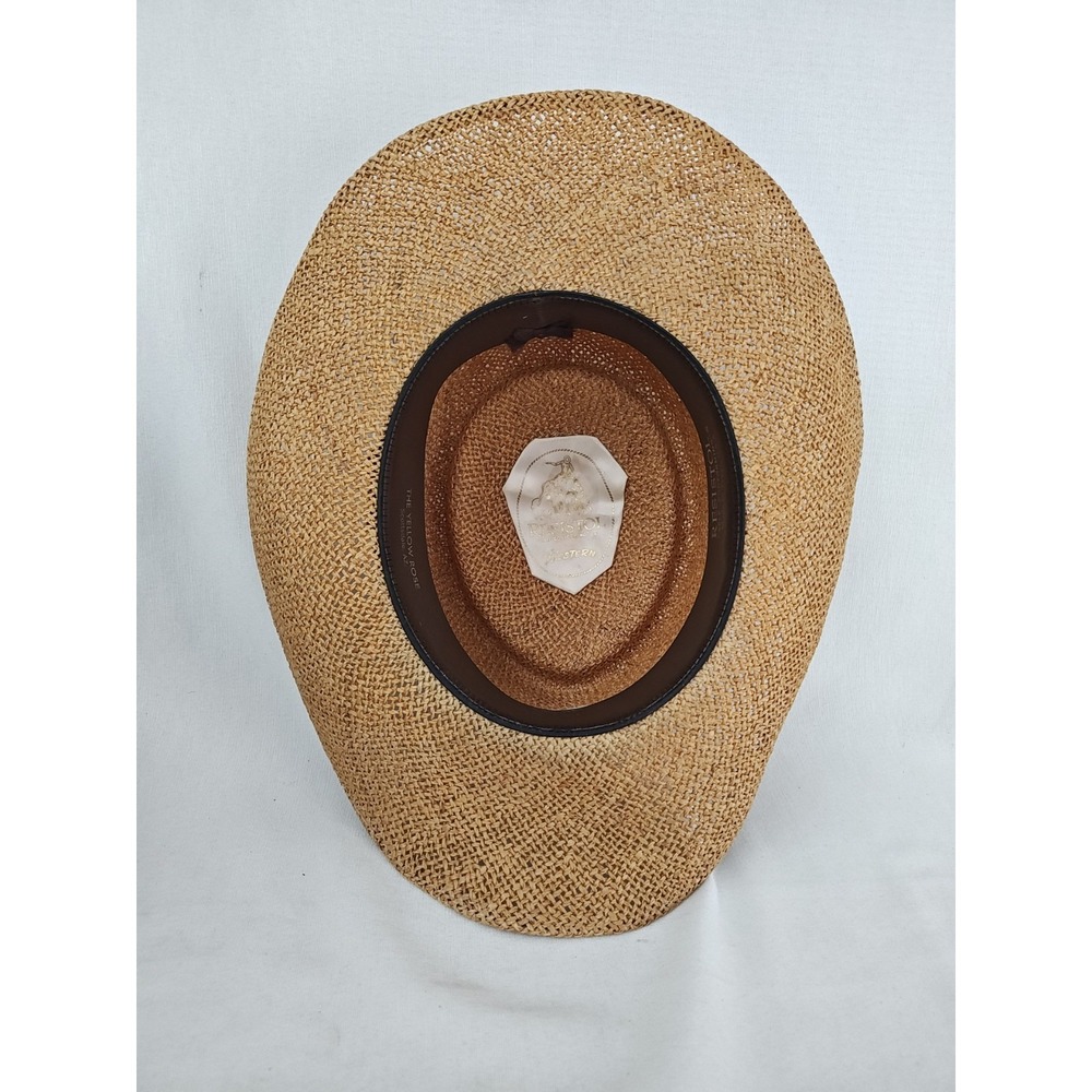 Vintage Resistol Cowboy Hat Boho Yellow Rose Straw Self Conforming Texas USA - Picture 6 of 14